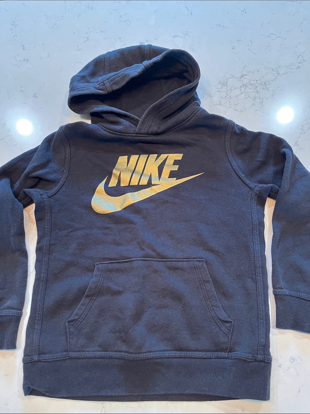 Nike Kids black Hoodie with Gold Swoosh